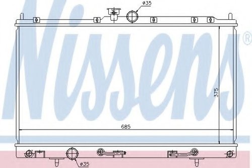 Radiator, racire motor MITSUBISHI LANCER Combi (CS) (2003 - 2008) NISSENS 62894 piesa NOUA