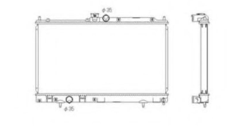 Radiator, racire motor MITSUBISHI LANCER VI (CJ-CP) (1995 - 2003) NRF 53591 piesa NOUA