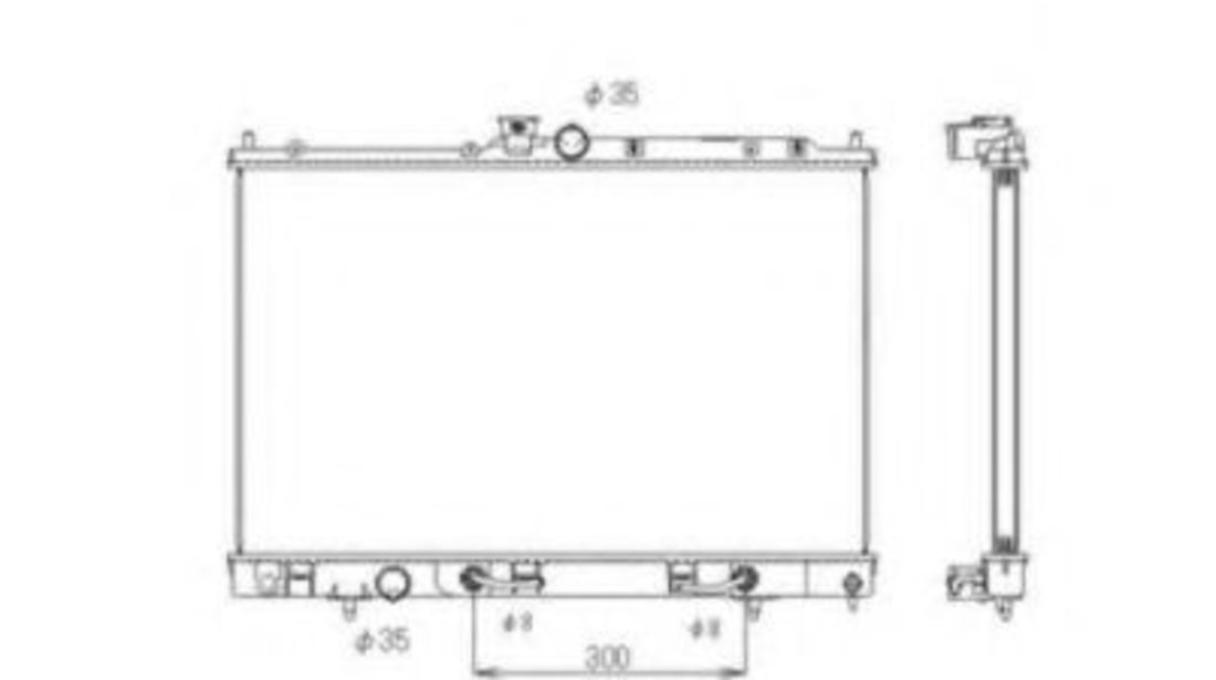 Radiator, racire motor MITSUBISHI OUTLANDER I (CU) (2001 - 2006) NRF 53594 piesa NOUA
