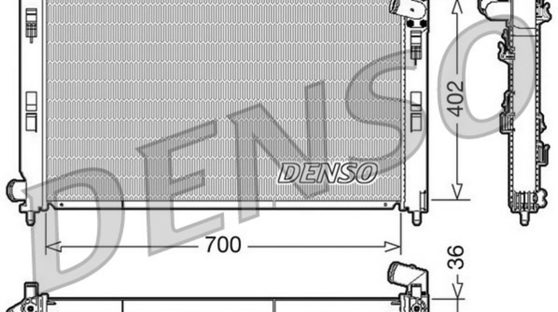 Radiator, racire motor MITSUBISHI OUTLANDER II (CW_W) DENSO DRM45029