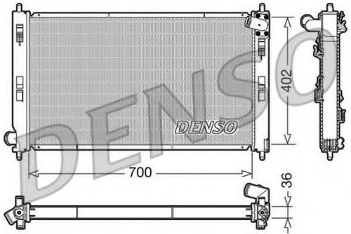 Radiator, racire motor MITSUBISHI OUTLANDER II (CW) (2006 - 2012) DENSO DRM45029 piesa NOUA