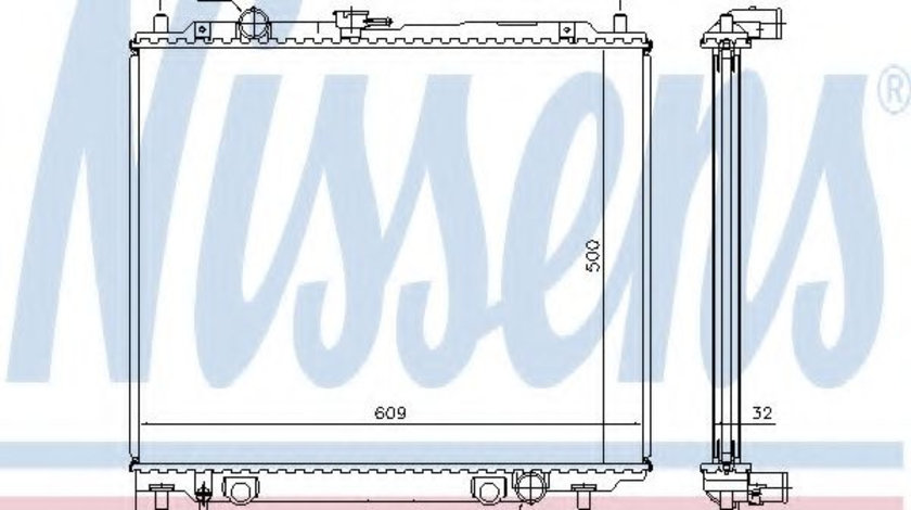 Radiator, racire motor MITSUBISHI PAJERO II (V3_W, V2_W, V4_W) (1990 - 1999) NISSENS 62801 piesa NOUA