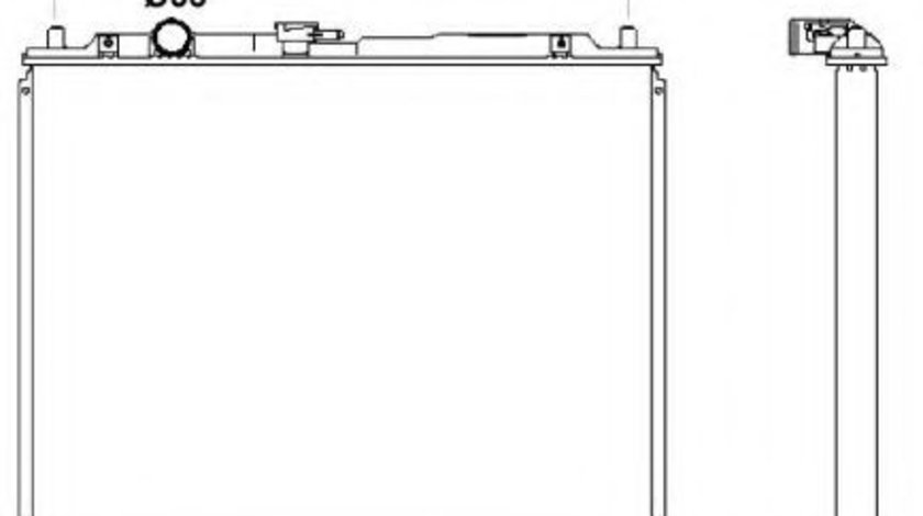 Radiator, racire motor MITSUBISHI PAJERO II (V3_W, V2_W, V4_W) (1990 - 1999) NRF 53666 piesa NOUA