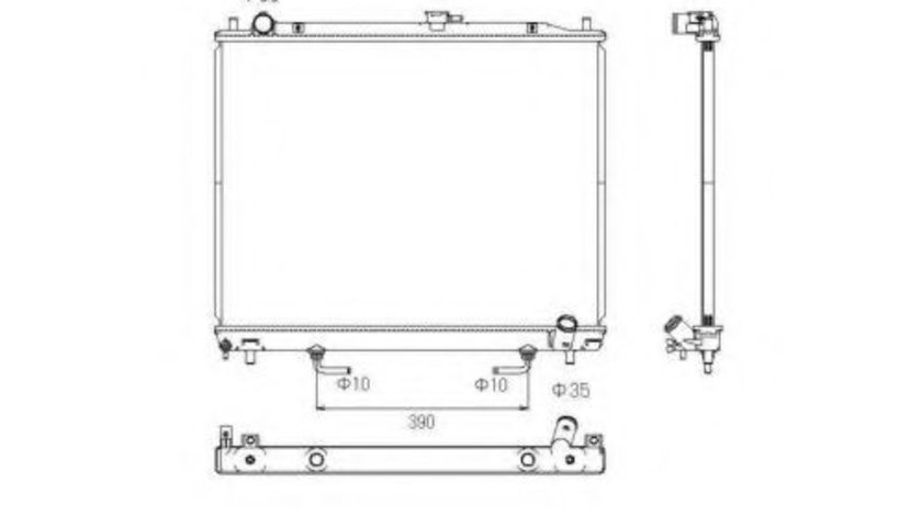 Radiator, racire motor MITSUBISHI PAJERO III (V7_W, V6_W) (1999 - 2007) NRF 53754 piesa NOUA