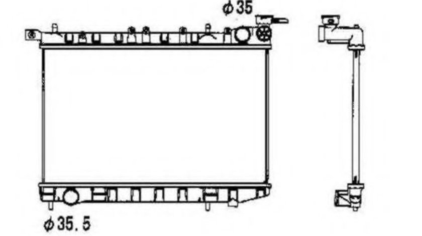 Radiator, racire motor NISSAN ALMERA I (N15) (1995 - 2000) NRF 53341 piesa NOUA