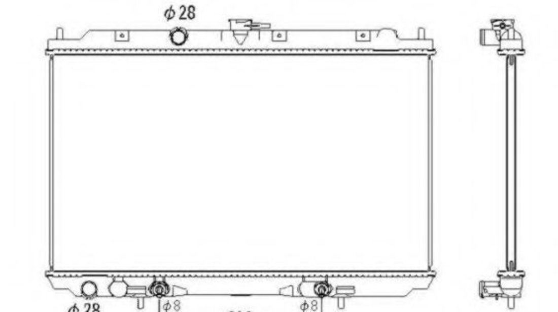 Radiator, racire motor NISSAN ALMERA TINO (V10) (1998 - 2006) NRF 53436 piesa NOUA