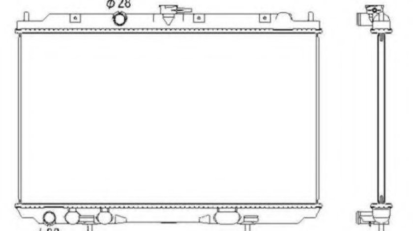 Radiator, racire motor NISSAN ALMERA TINO (V10) (1998 - 2006) NRF 53435 piesa NOUA