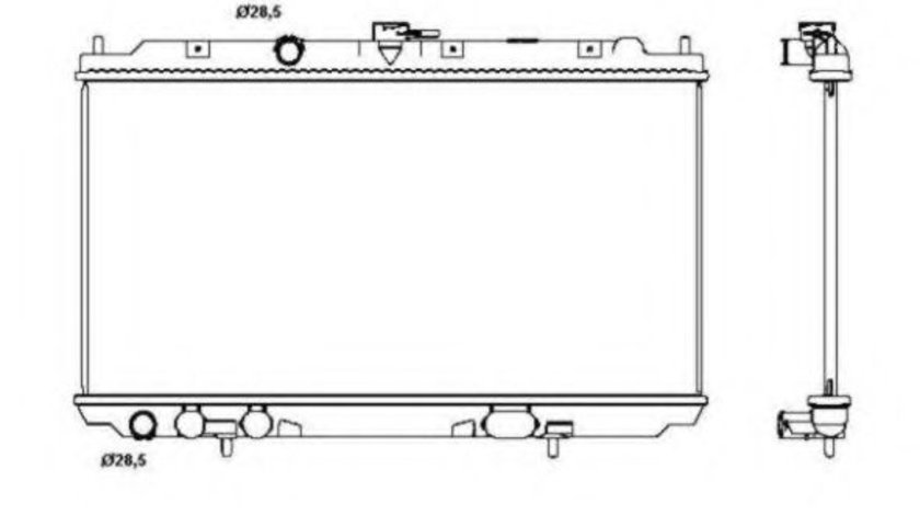 Radiator, racire motor NISSAN ALMERA TINO (V10) (1998 - 2006) NRF 53387 piesa NOUA