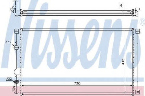 Radiator, racire motor NISSAN INTERSTAR caroserie (X70) (2002 - 2016) NISSENS 63761 piesa NOUA