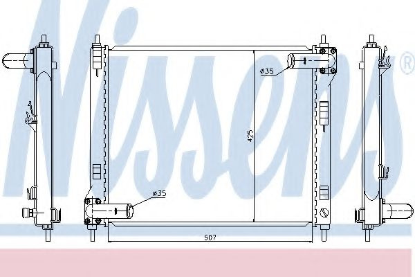 Radiator, racire motor NISSAN JUKE (F15) (2010 - 2016) NISSENS 67370 piesa NOUA