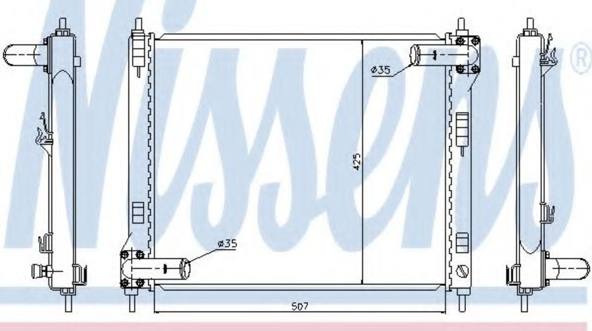 Radiator, racire motor NISSAN JUKE (F15) (2010 - 2016) NISSENS 67370 piesa NOUA