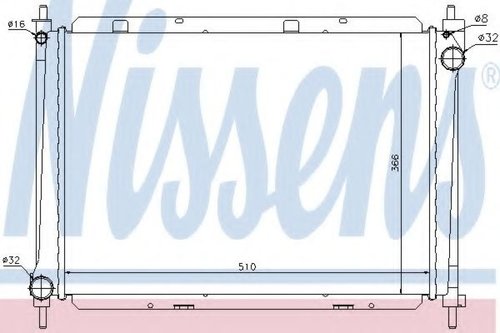 Radiator, racire motor NISSAN NOTE (E11) (2006 - 2013) NISSENS 68722 piesa NOUA
