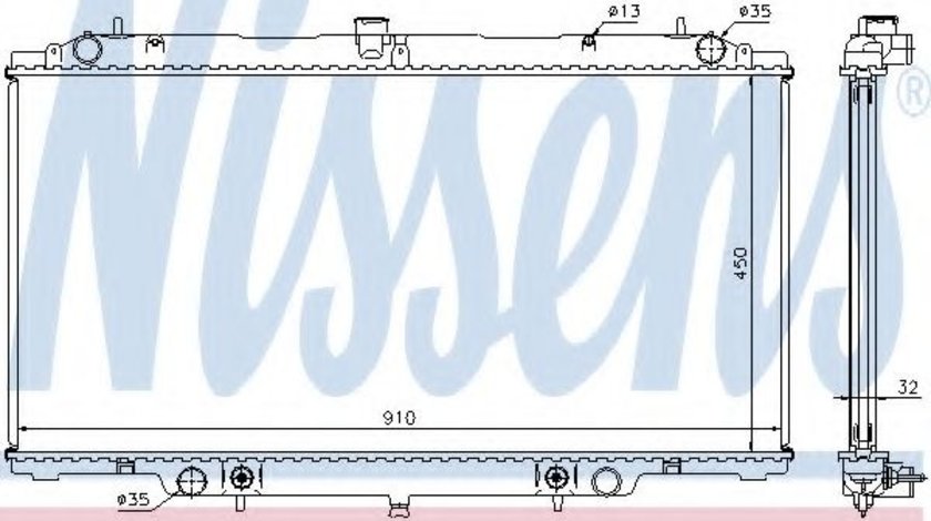 Radiator, racire motor NISSAN PATROL GR V Wagon (Y61) (1997 - 2016) NISSENS 62953A piesa NOUA