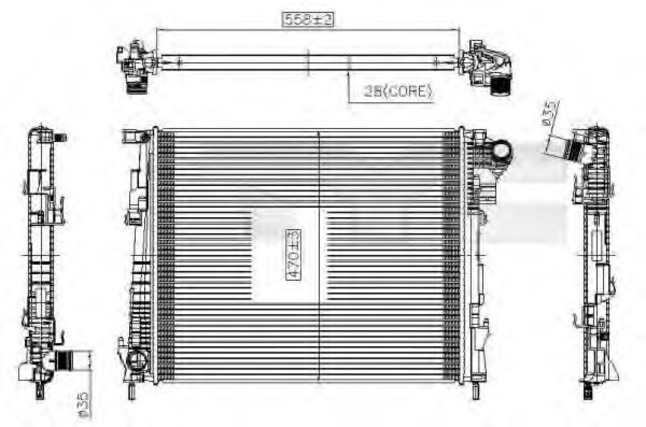 Radiator, racire motor NISSAN PRIMASTAR bus (X83) (2001 - 2016) TYC 725-0032 piesa NOUA