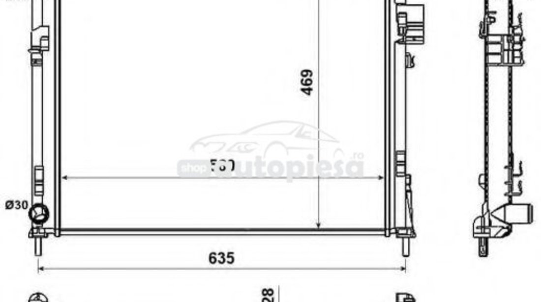 Radiator, racire motor NISSAN PRIMASTAR bus (X83) (2001 - 2016) ITN 01-2327RT piesa NOUA