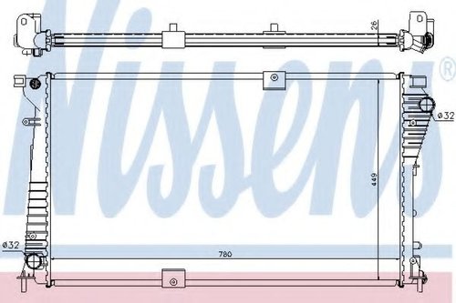 Radiator, racire motor NISSAN PRIMASTAR caroserie (X83) (2002 - 2016) NISSENS 630709 piesa NOUA