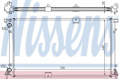 Radiator, racire motor NISSAN PRIMASTAR caroserie (X83) (2002 - 2016) NISSENS 63818A piesa NOUA