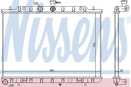 Radiator, racire motor NISSAN X-TRAIL (T31) (2007 - 2013) NISSENS 67366 piesa NOUA