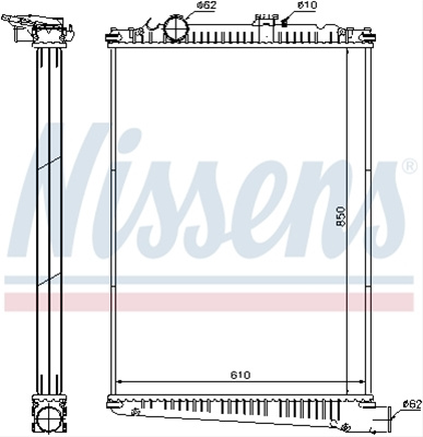 Radiator, Racire Motor Nissens Daf 614410