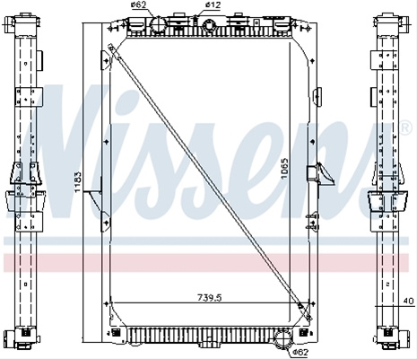 Radiator, Racire Motor Nissens Daf 61447