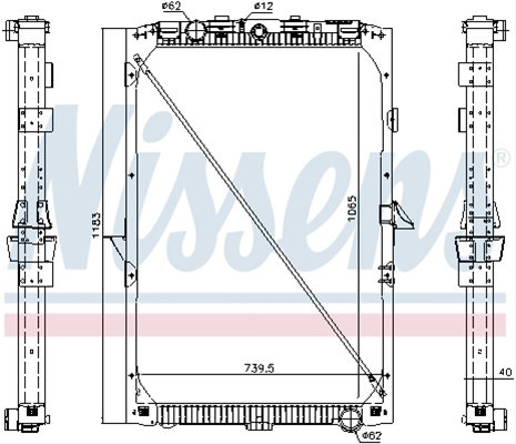 Radiator, Racire Motor Nissens Daf 61447