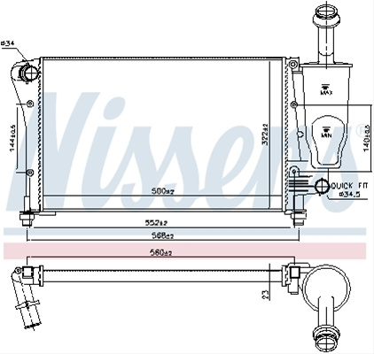 Radiator, Racire Motor Nissens Fiat 617853