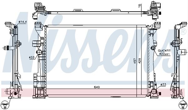 Radiator, Racire Motor Nissens Infiniti 67186