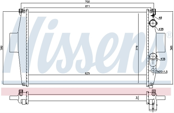 Radiator, Racire Motor Nissens Iveco 63328