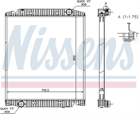 Radiator, Racire Motor Nissens Iveco 63330A