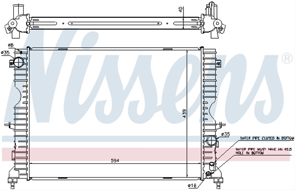 Radiator, Racire Motor Nissens Land Rover 64312A
