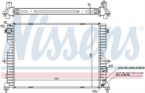 Radiator, Racire Motor Nissens Land Rover 64312A