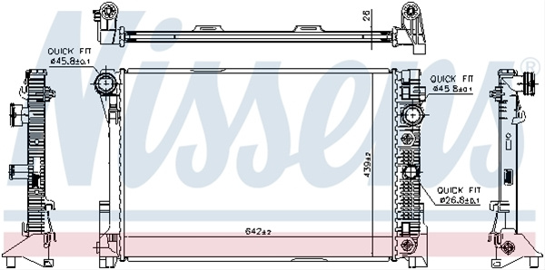 Radiator, Racire Motor Nissens Mercedes-Benz 67168