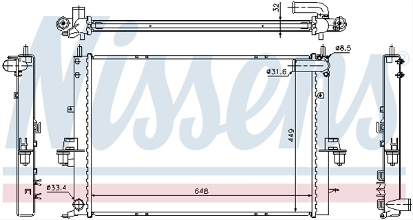 Radiator, Racire Motor Nissens Mg 64308A