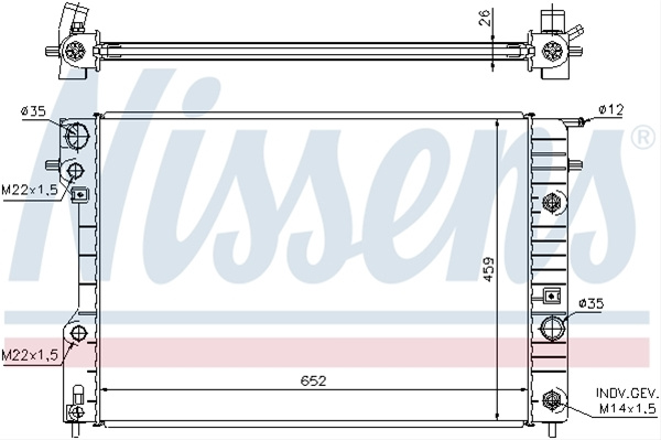 Radiator, Racire Motor Nissens Opel 63072A