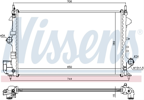 Radiator, Racire Motor Nissens Opel 63123