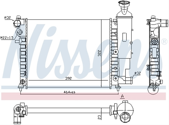 Radiator, Racire Motor Nissens Peugeot 6
