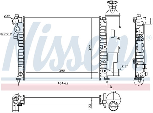 Radiator, Racire Motor Nissens Peugeot 61358
