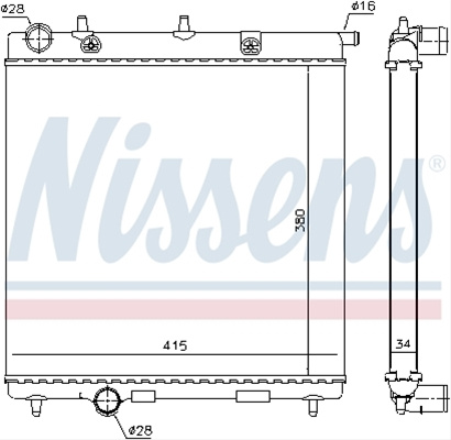 Radiator, Racire Motor Nissens Peugeot 63505