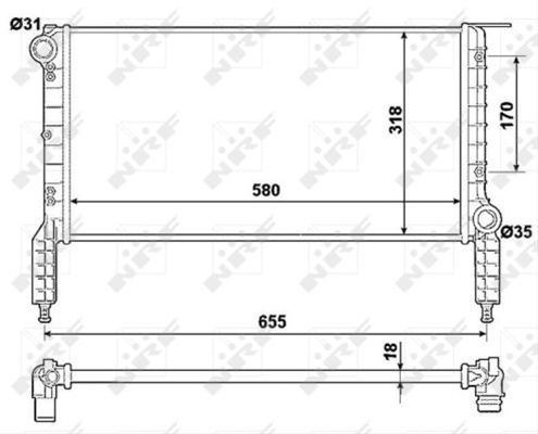 Radiator, Racire Motor Nrf Fiat 53788