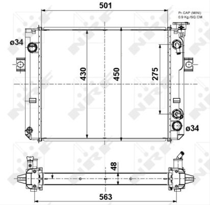 Radiator, Racire Motor Nrf Toyota 52296A