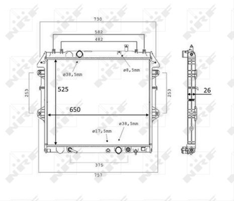 Radiator, Racire Motor Nrf Toyota 58534