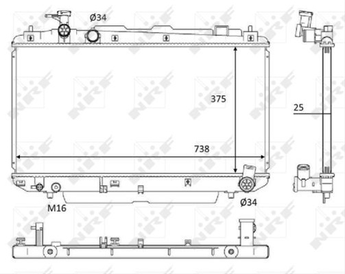 Radiator, Racire Motor Nrf Toyota 58645