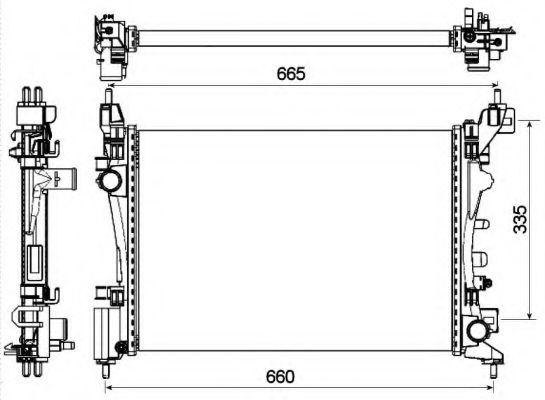 Radiator, racire motor OPEL ADAM (2012 - 2016) NRF 53115 piesa NOUA