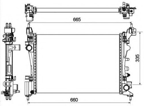 Radiator, racire motor OPEL ADAM (2012 - 2016) NRF 53115 piesa NOUA