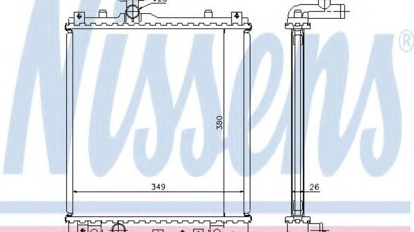 Radiator, racire motor OPEL AGILA (A) (H00) (2000 - 2007) NISSENS 63014A piesa NOUA