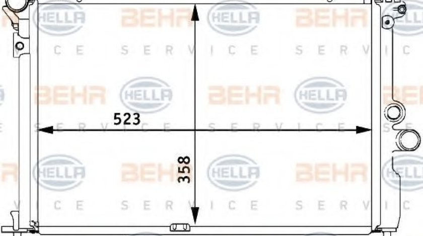 Radiator, racire motor OPEL ASTRA F Combi (51, 52) (1991 - 1998) HELLA 8MK 376 711-751 piesa NOUA