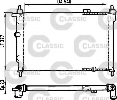 Radiator, racire motor OPEL ASTRA F Hatchback (53, 54, 58, 59) (1991 - 1998) VALEO 231551 piesa NOUA
