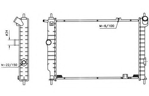Radiator, racire motor OPEL ASTRA F Hatchback (53, 54, 58, 59) (1991 - 1998) NRF 504647 piesa NOUA