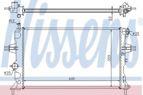 Radiator, racire motor OPEL ASTRA G Combi (F35) (1998 - 2009) NISSENS 630041 piesa NOUA