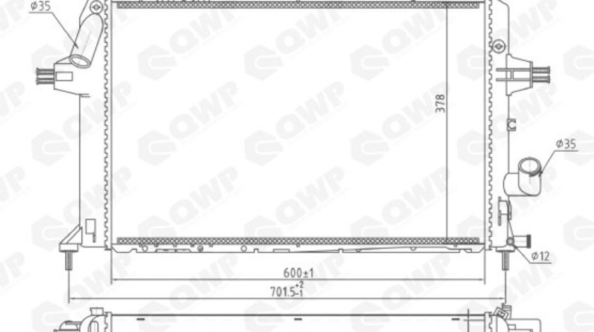 Radiator, racire motor OPEL ASTRA G Combi (F35) (1998 - 2009) QWP WRA105 piesa NOUA